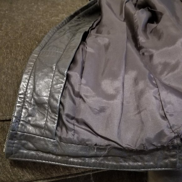 Black leather jacket size S - Picture 11 of 12